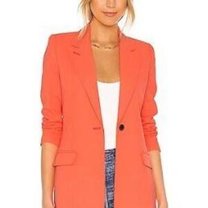 SMYTHE Tailored Blazer in Neon Tangerine